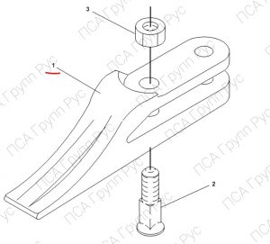 Деталь Коронка зуб ковша 9W-1879 9W1879 CAT 428 432 434 444