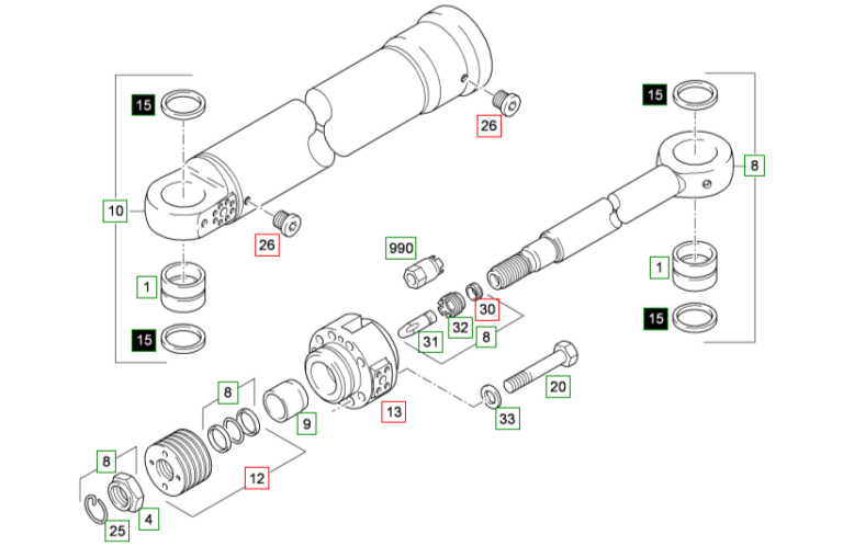 Деталь Кольцо уплотнительное 7362184 Liebherr